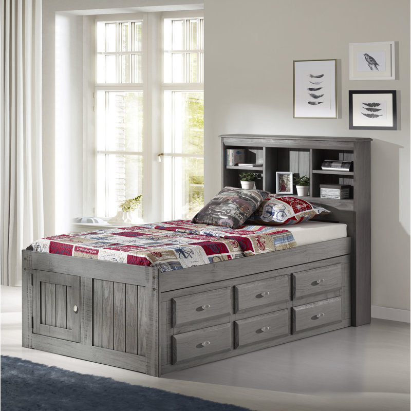 Birch Lane™ Heritage Giulia Twin Mate's Bed with Drawers and Bookcase